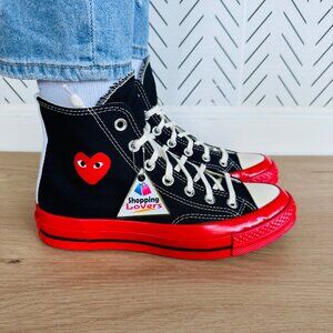 ❤️Converse Chuck 70 Hi Comme Des Garçons Play 13 Women Shoes Red Sneaker A01793C